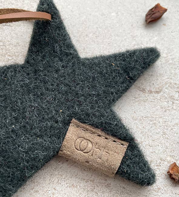 Stjerne af Zero Waste uld - 3 stk