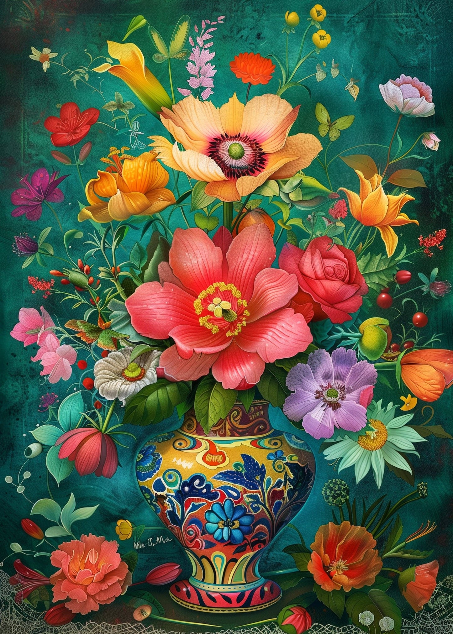 Postkort Blomster af de hollandske mestre: NR. 08
