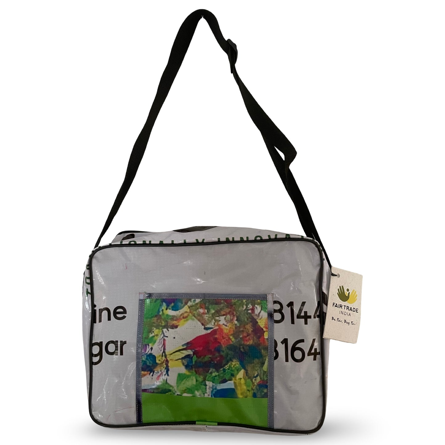 Messenger Bag med lynlås og foer