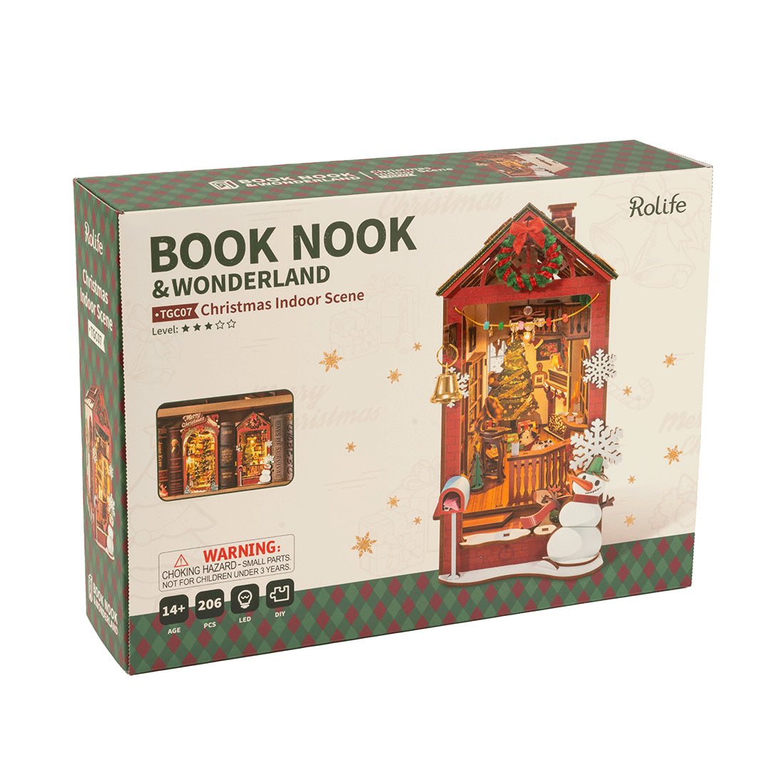 Book Nook Kit: Christmas indoor scene