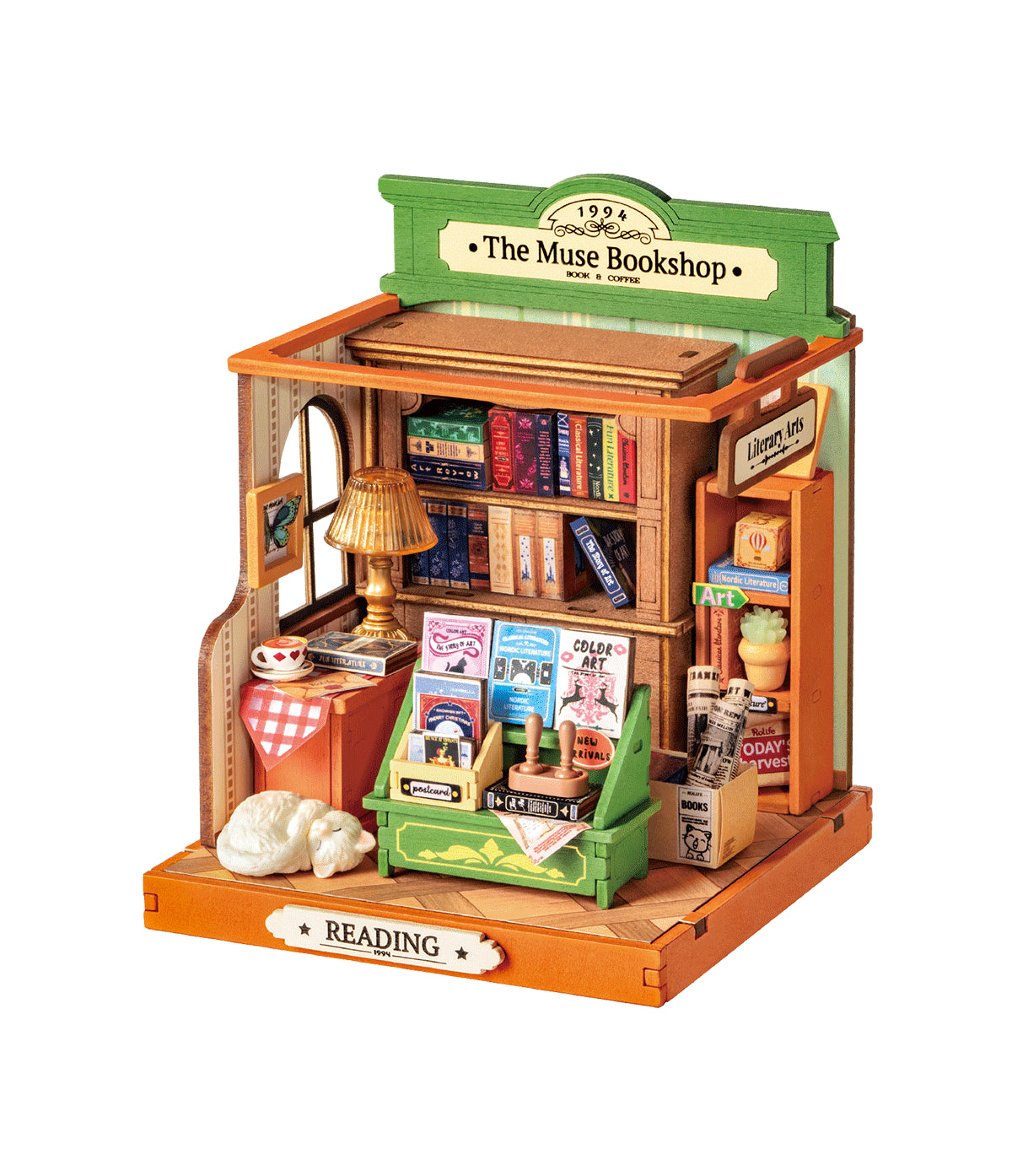 DIY Miniaturehus - The Muse Bookshop