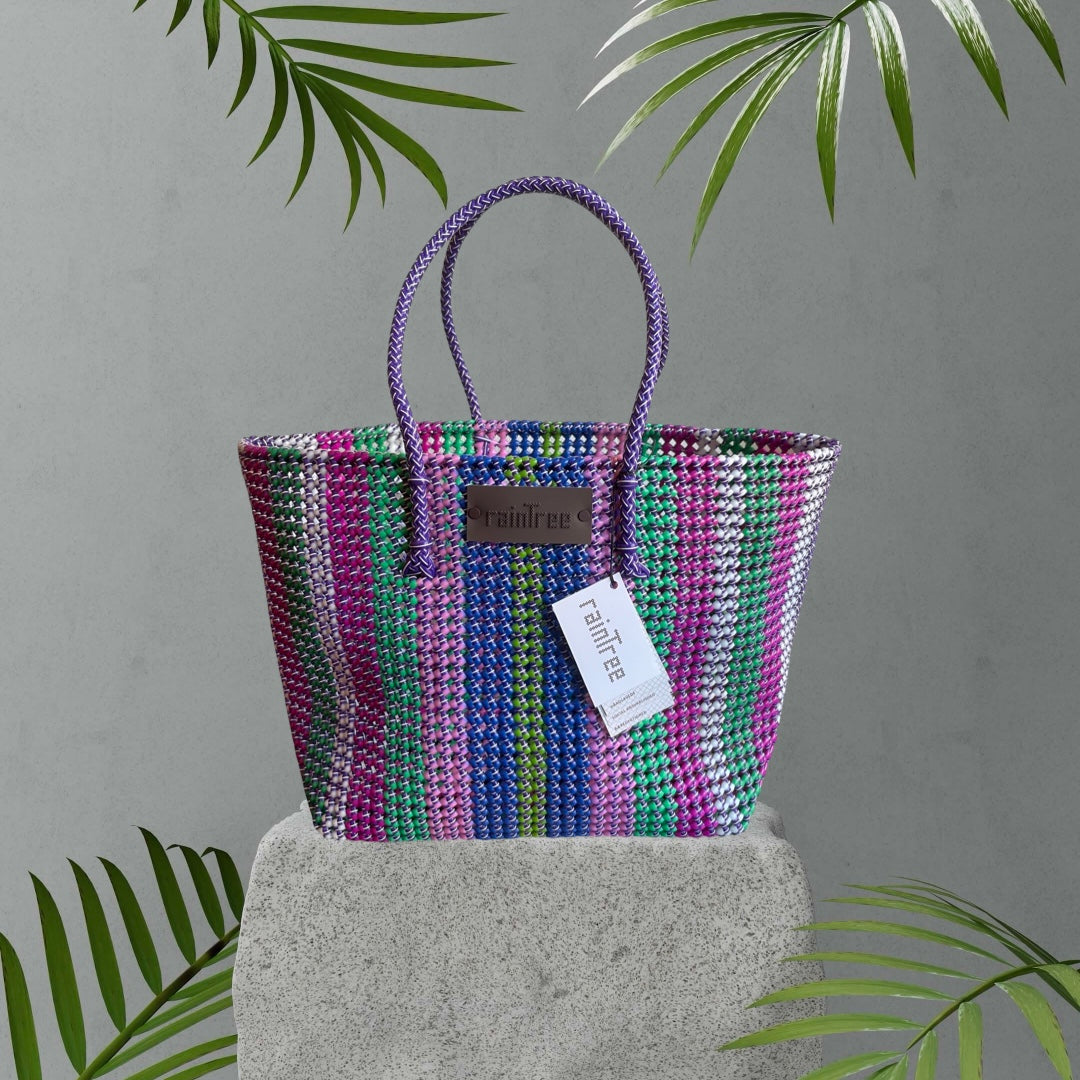 NYHED 2026 RainTree taske - Multicolor lilla/blå