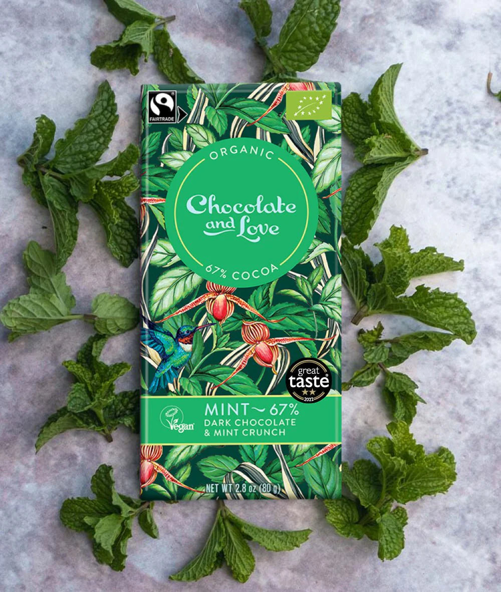 C&L Mint 67% - Mørk chokolade med mint-knas