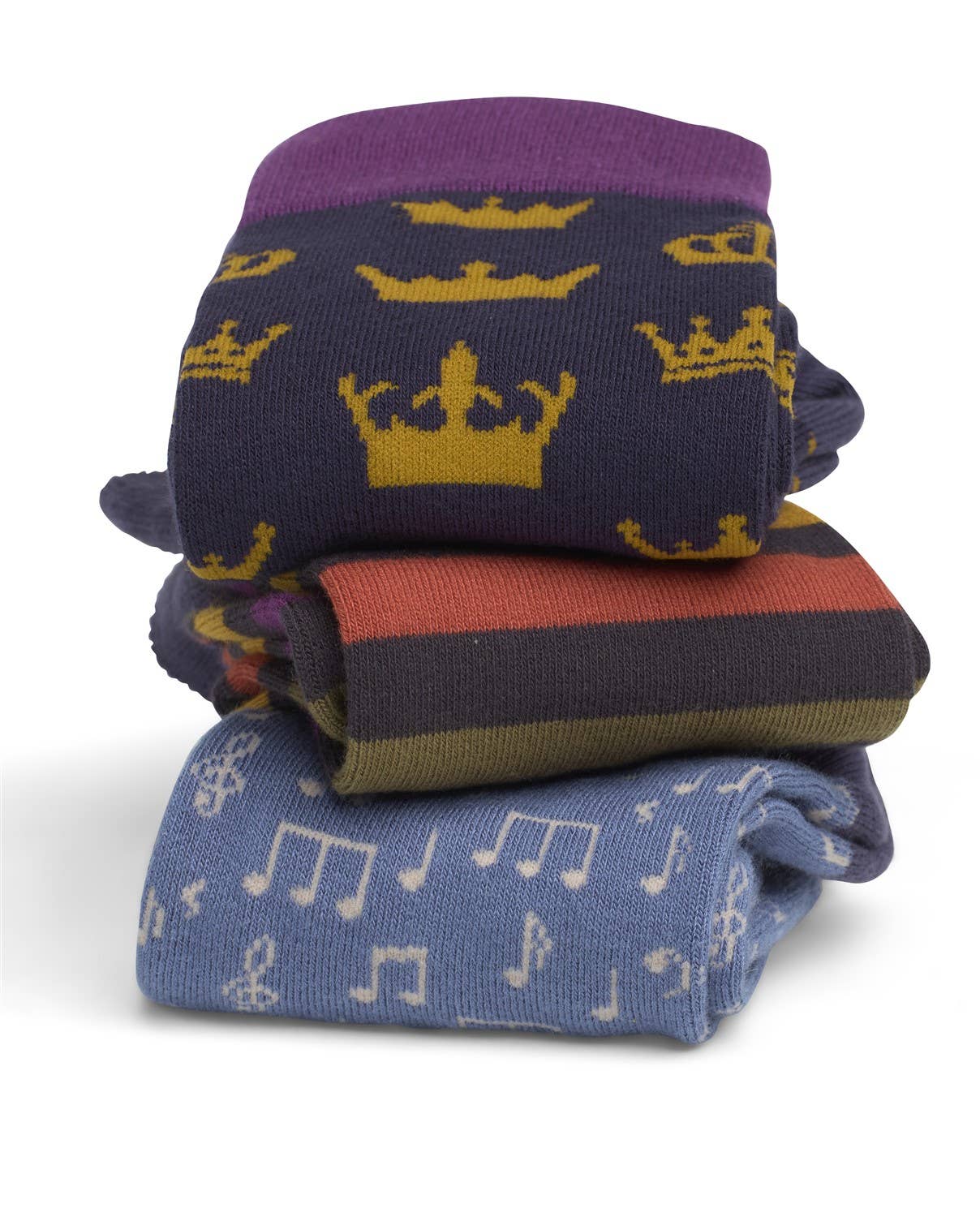 Strømper - blå med noder (str. 41 - 44)