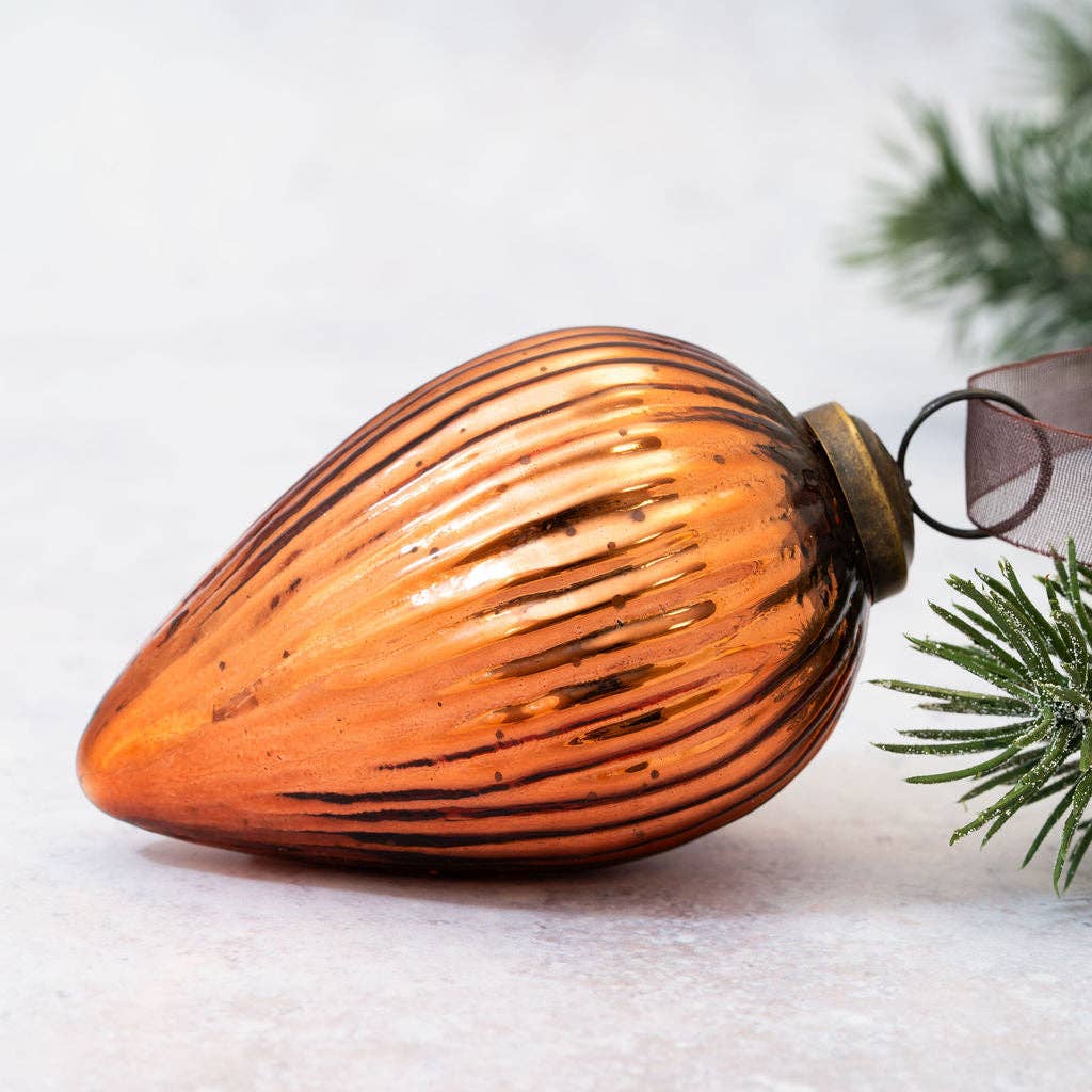 Bronzefarvet glaskugle