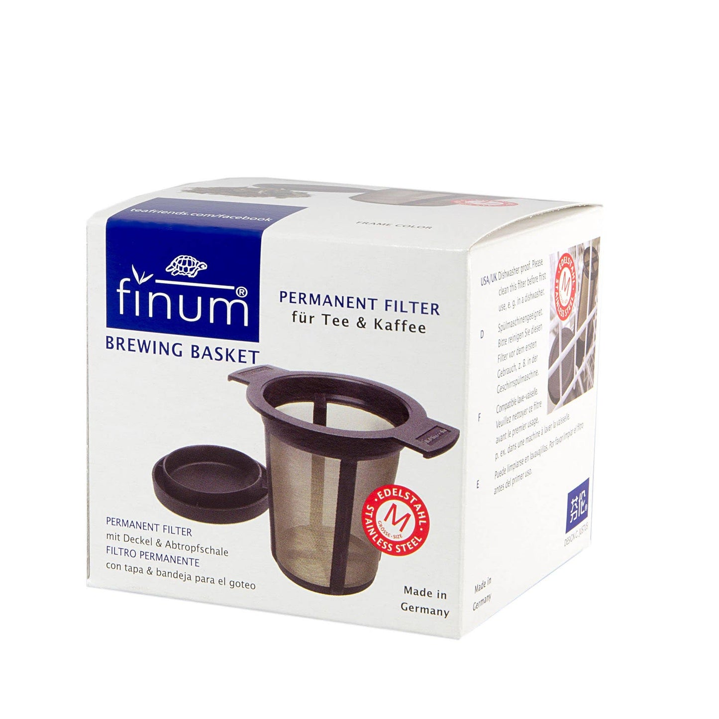 Tesi, sort ramme, rustfrit stålnet