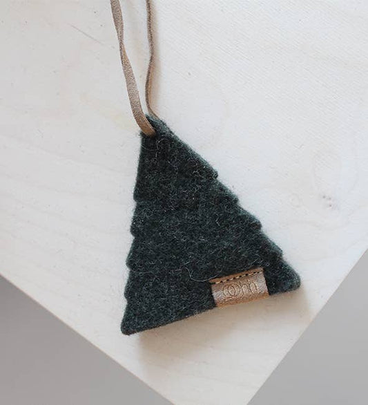 Juletræ af Zero Waste uld - 3 stk