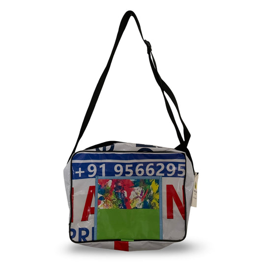 Messenger Bag med lynlås og foer