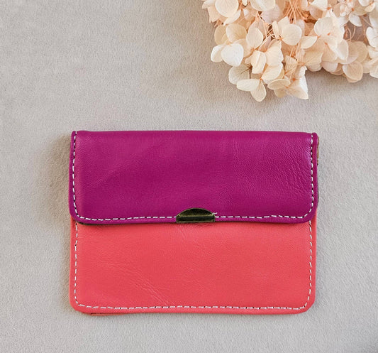 Læder pung med flere lommer