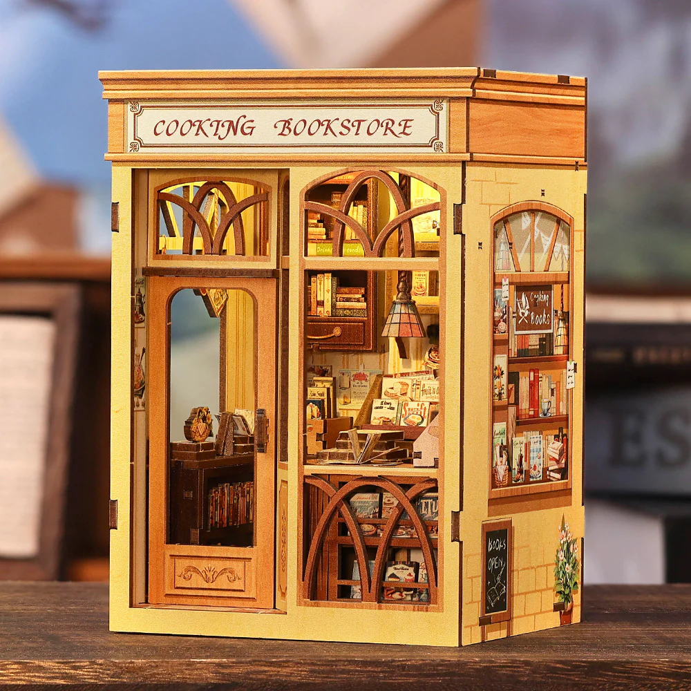 Book Nook Kit: Boghandel med kogebøger