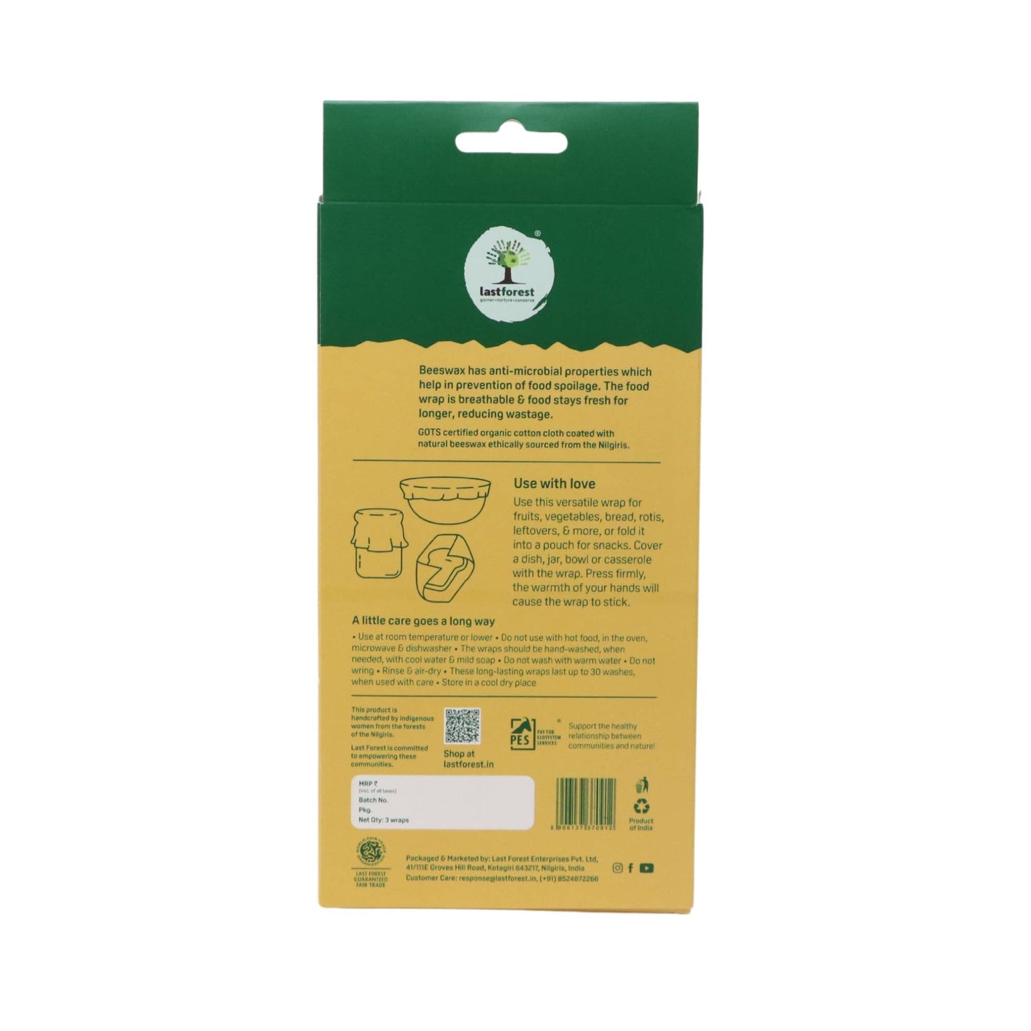 Bivoks Food Wrap (Sæt med 3)