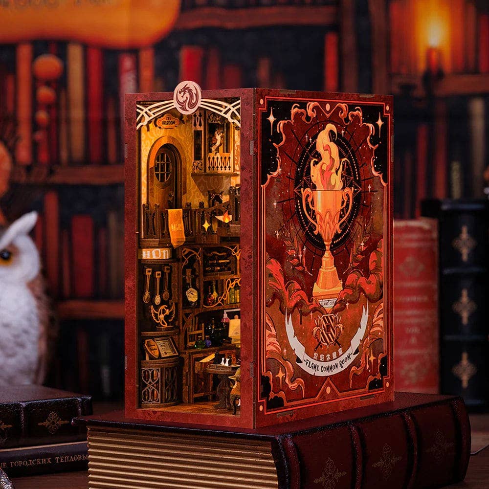 Book Nook Kit: Stue med brændeovn