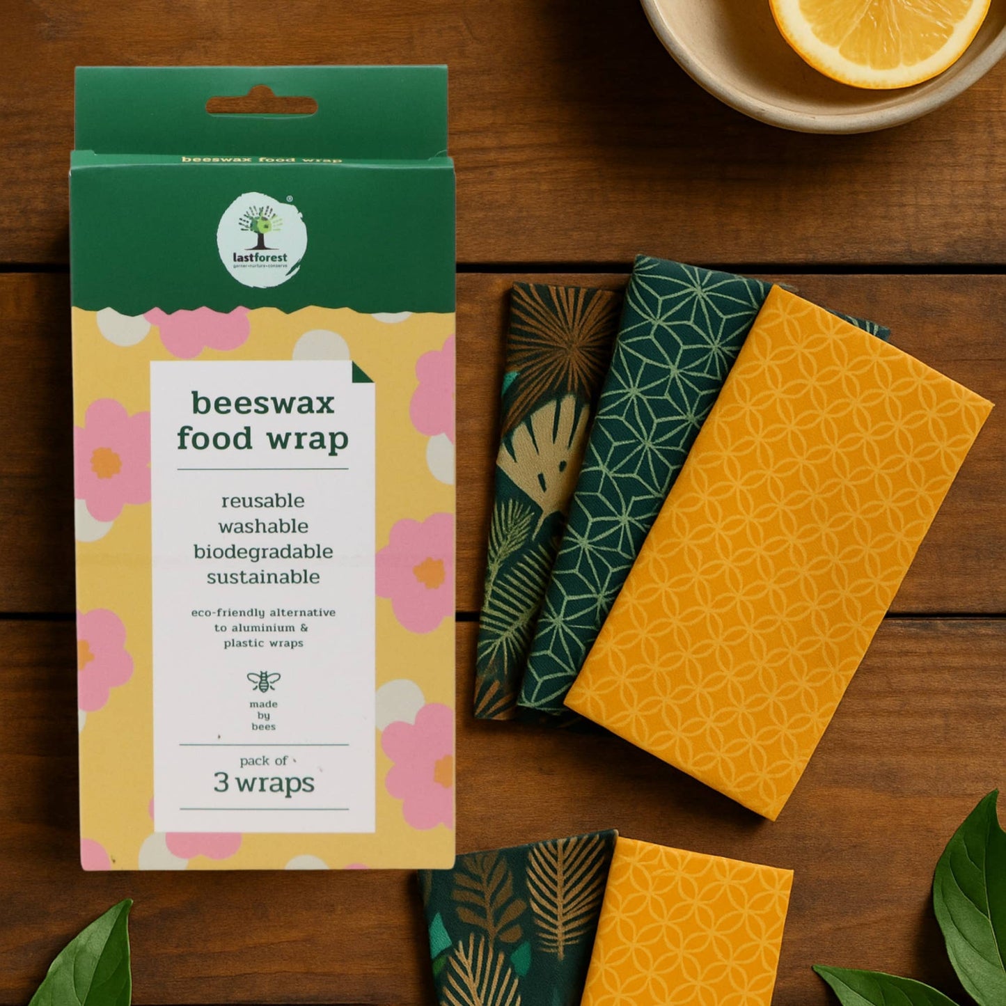 Bivoks Food Wrap (Sæt med 3)