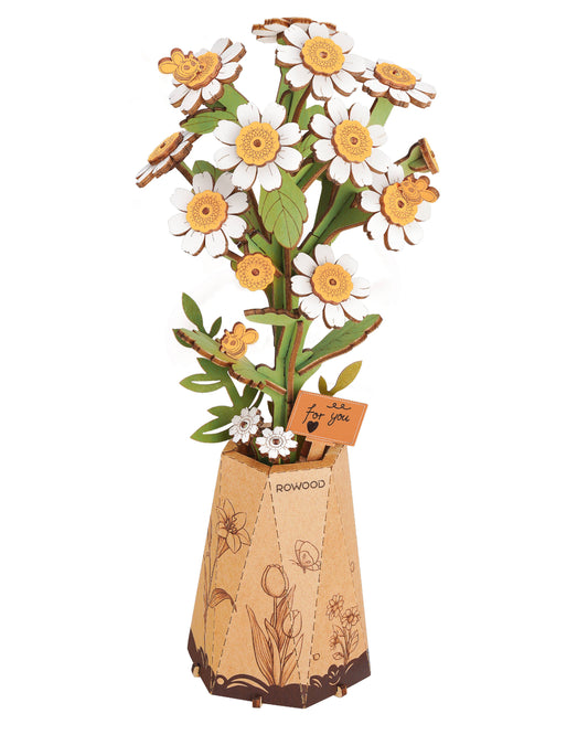 3D Wooden flower puzzle, Kamille