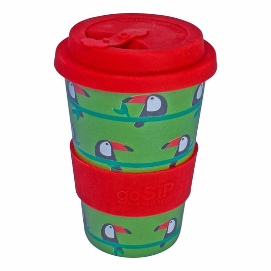 To go cup af bionedbrydelige risskaller