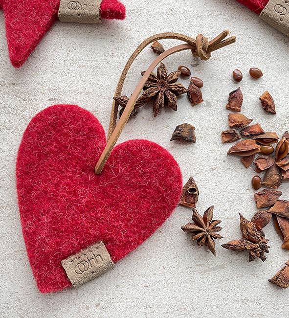 Juletræ af Zero Waste uld - 3 stk