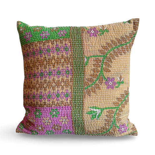 Sofapudebetræk af genbrugt sari-stof