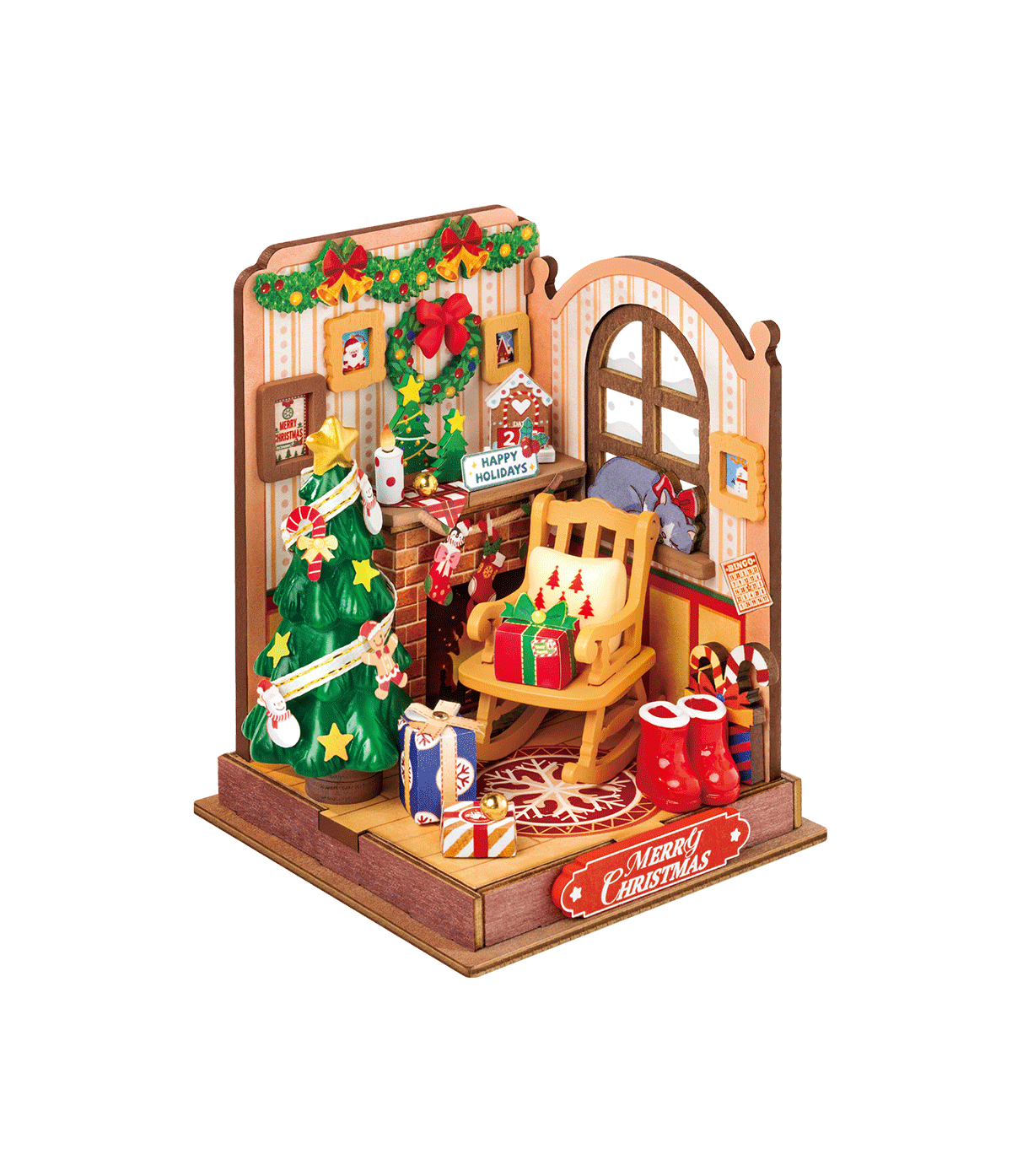 Miniature House: Christmas Fireplace