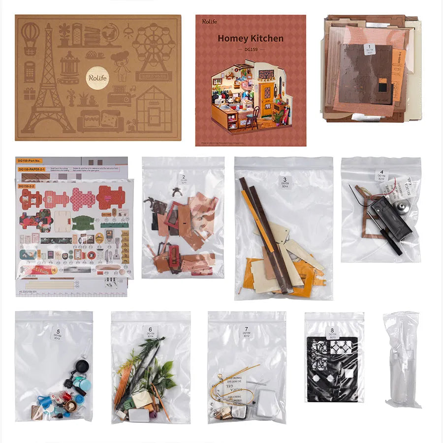Miniature House Kit -Cozy Kitchen