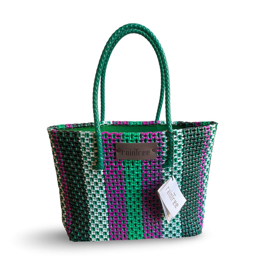 NYHED 2026  Raintree taske  med foer - Donna green/magenta