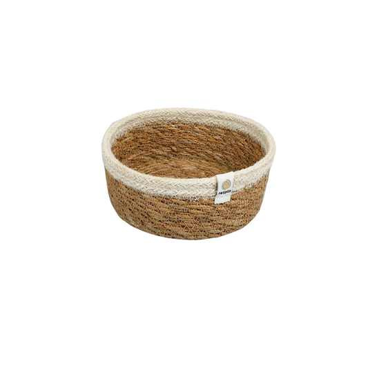 Kurv - jute (small) hvid