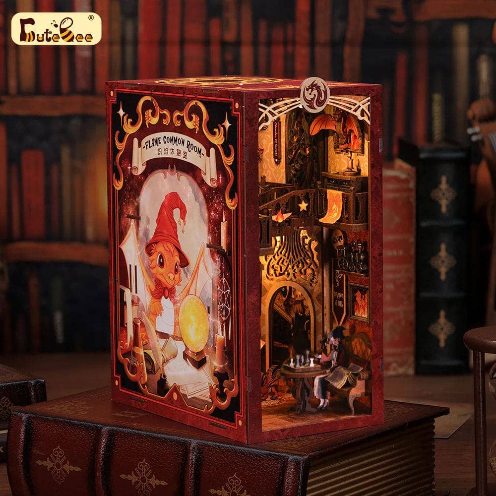 Book Nook Kit: Stue med brændeovn