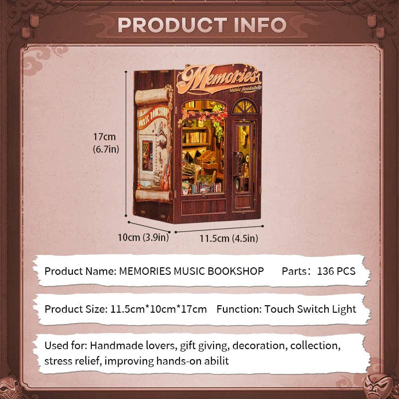 Book Nook Kit: Memories Music Bookshop