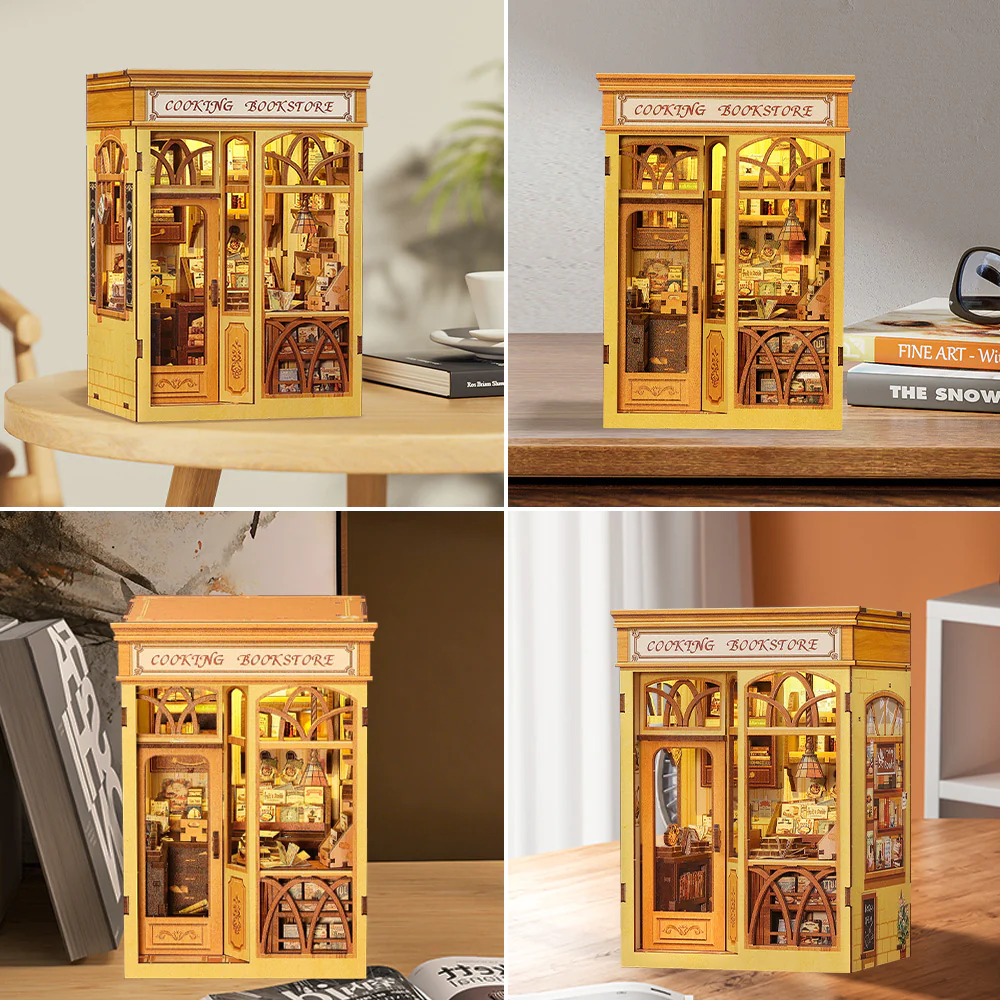 Book Nook Kit: Boghandel med kogebøger