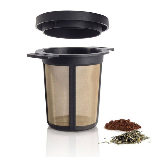 Tesi, sort ramme, rustfrit stålnet