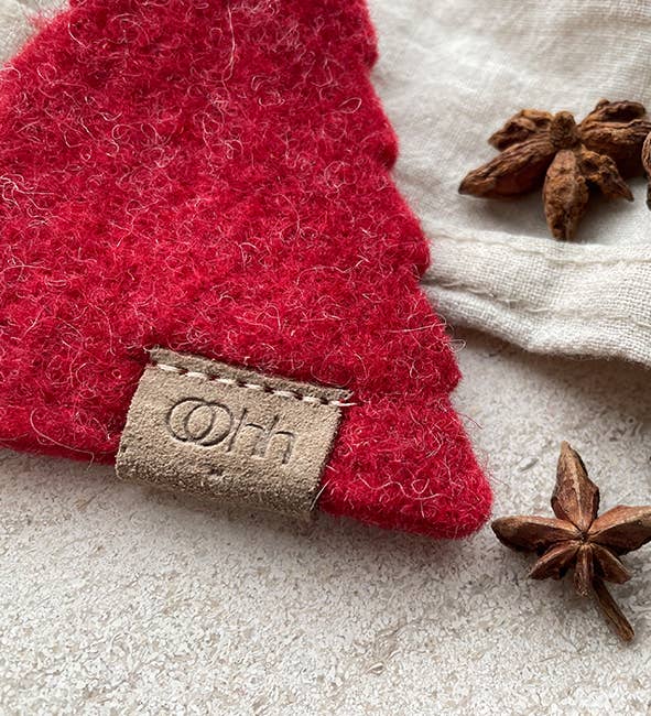 Juletræ af Zero Waste uld - 3 stk