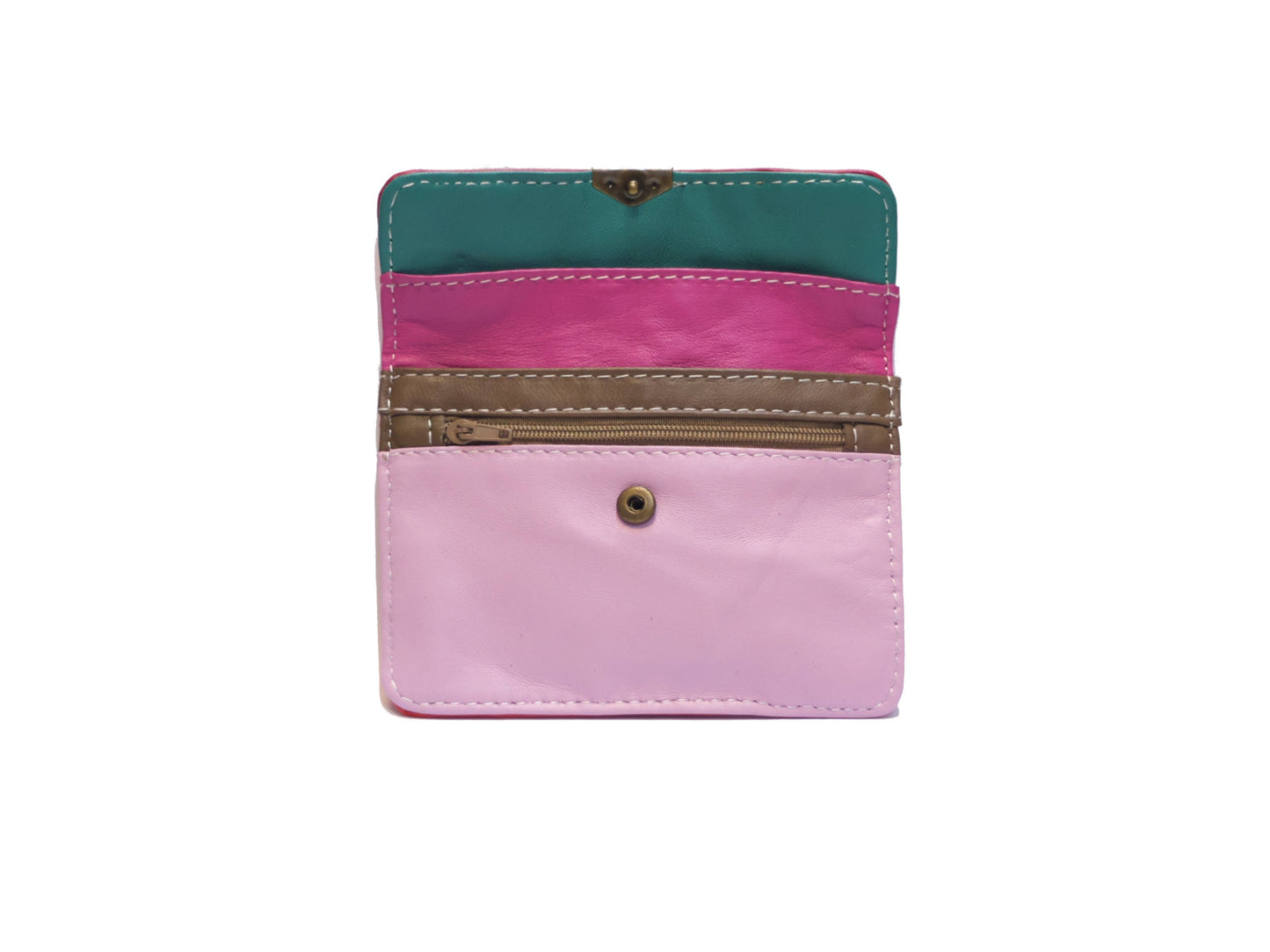 Læder pung med flere lommer